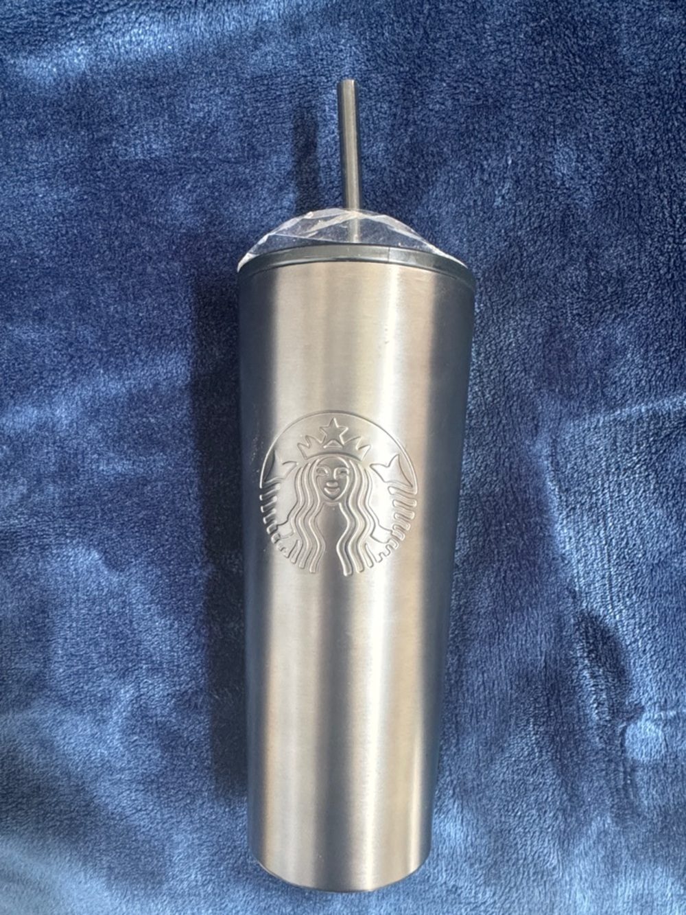 Starbucks Dark Grey Stainless Steel 16oz Tumbler with Clear Faceted Lid